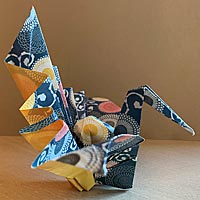 Bird Ornament - Ceremonial Crane - Kotobukizuru