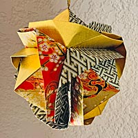Japanese Brocade - Cubic Ornament